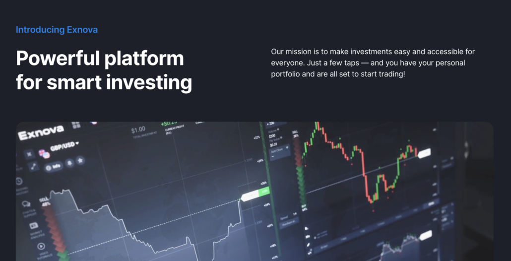 Exnova - platform for smart investing