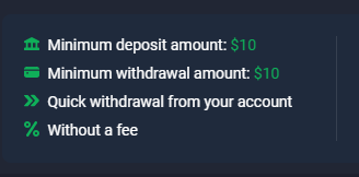 No Quotex deposit and withdrawal fees